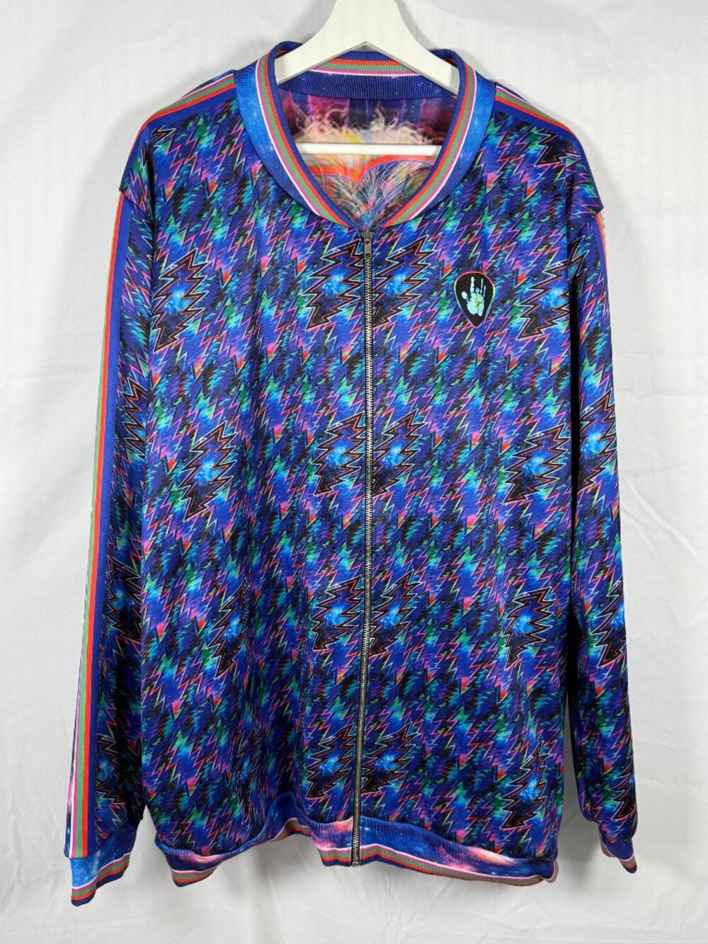 Jumbie Art Bolt Bomber Track Jacket Mens Size 2XL 1st Edition Colorful Artwork